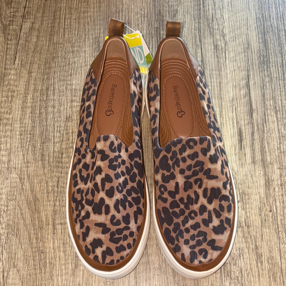 BareTraps Women's Leopard Print Slip-On Sneakers